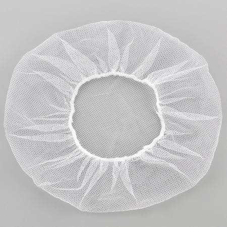 Global Industrial Nylon Hairnet, 24, Honeycomb, White, 100/Bag 708193B